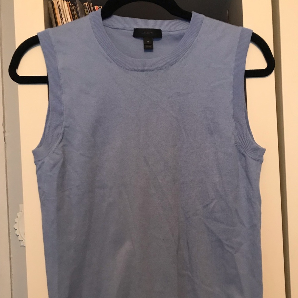 J. CREW blue shell sweater